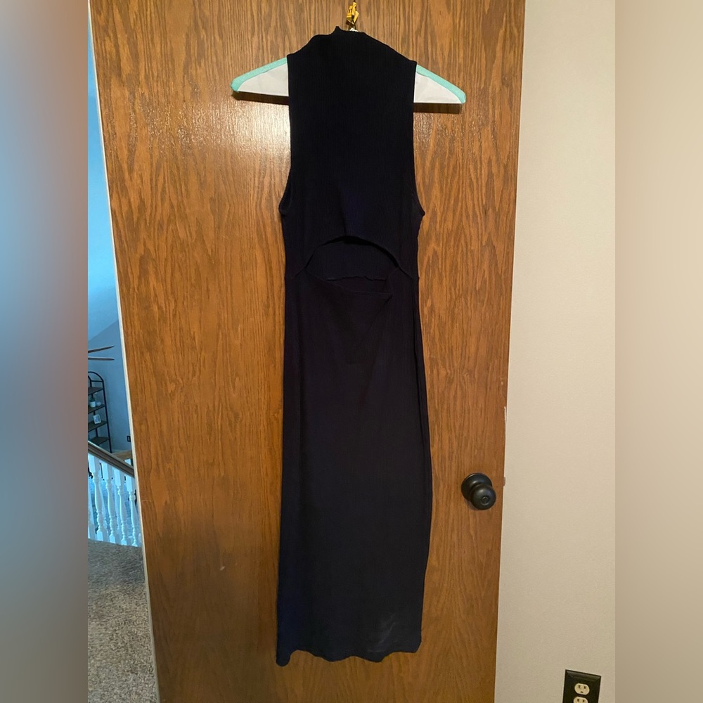 Zara Navy Cut Out Halter Dress - Never Worn